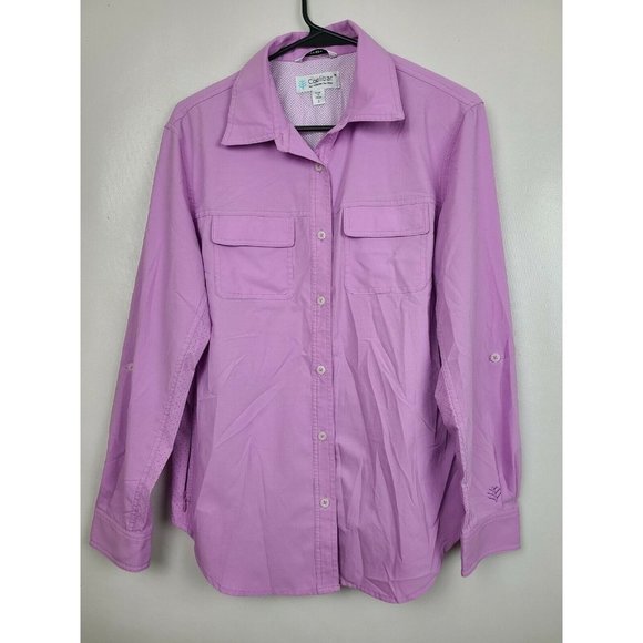 Coolibar Tops - Coolibar Womens Mylitta Travel Shirt Size Small Pink UPF 50+ Long Sleeve Vented